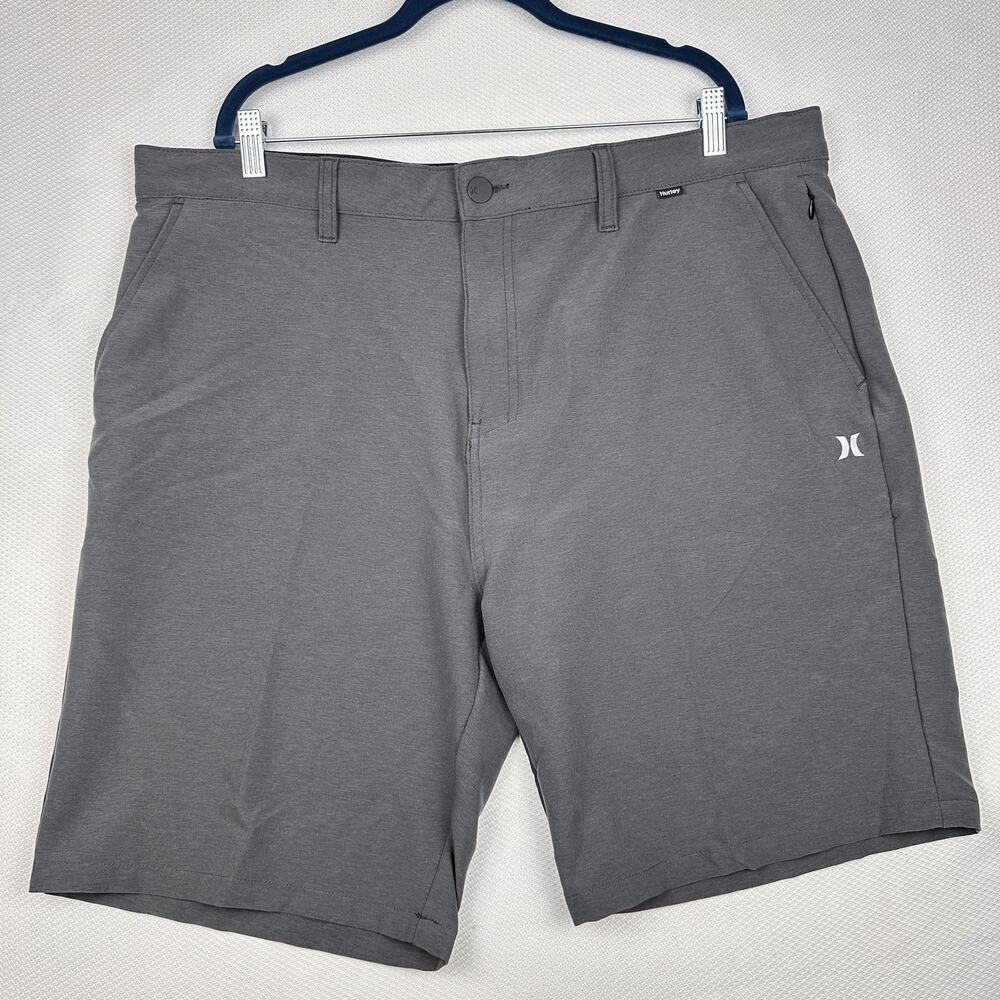 Hurley Shorts Mens 40 Gray Hybrid Spacedye Walk Chino Quick Dry Stretch Casual